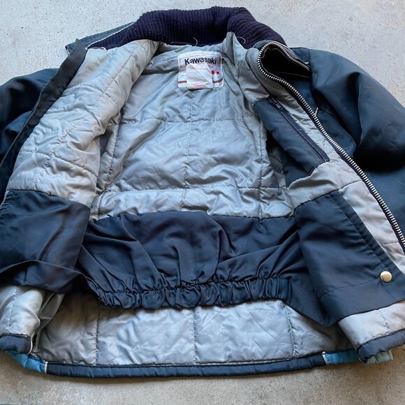 Rare Vintage 1970's Kawasaki Shop Jacket Racing Coat Men's Size Large - Picture 5 of 9